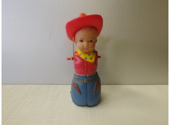 Occupied Japan Tin And  Celluloid Wind Up Cowboy Toy