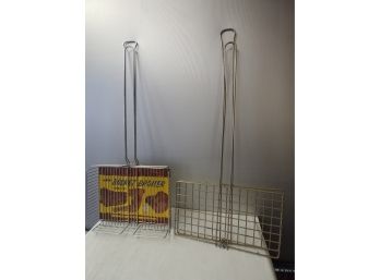 2 Chrome Plated Grilling Baskets