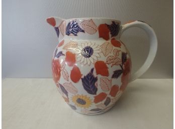 Large Gaudy Dutch  Style Water Pitcher