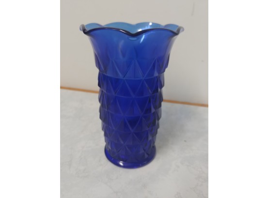 Vintage Cobalt Blue Glass Vase
