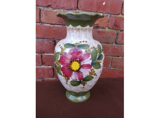 Hand-painted Italian Glazed Redware Face