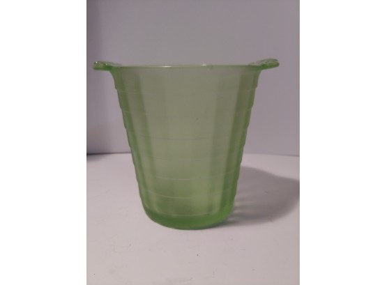 Frosted Green Depression Glass Frigidaire Icerver Ice Bucket