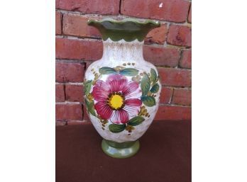 Hand-painted Italian Glazed Redware Face