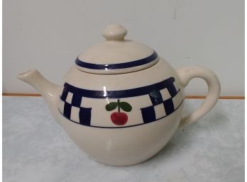 Hartstone Stoneware Apple Decorated Teapot