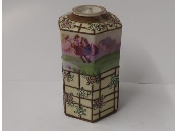 Hand-painted Scenic Nippon Porcelain Jar