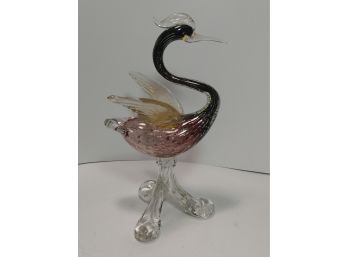 Hand-blown Murano Glass Crane