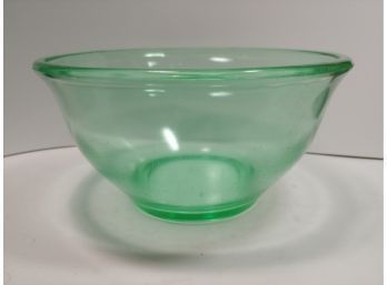 Green Depression Glass Mixing Bowl ( Used )