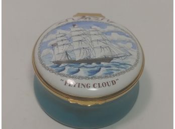 Crummles And Co. Of England Limited Edition Flying Cloud Porcelain Enamel Keepsake Or Trinket Box