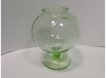 Green Depression Glass Ivy Bowl