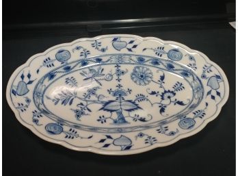 Antique Meissen Blue Onion Pattern Oval Platter