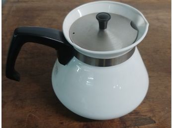 Vintage Corning Ware P-104  6 Cup Teapot With Stainless Steel  Lid