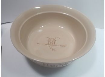 T H L Pottery Dog Bowl With Home Is Where The Dog Is Motto