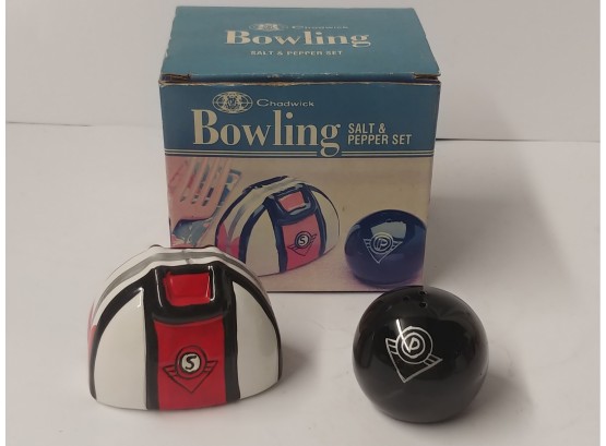 Chadwick Bowling Salt And Pepper Set In Original Box