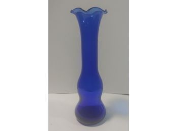Vintage Cobalt Blue Glass Bud Vase