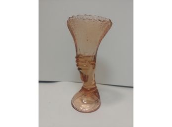 Victorian Style Pink Glass Hand Vase