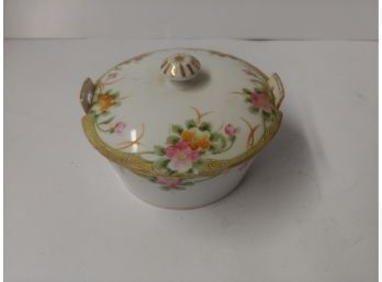 Hand-painted Nippon Butter Dish With Floral Decoration