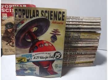 Lot Of 21 1930s And 1940s Popular Science Monthly Magazines