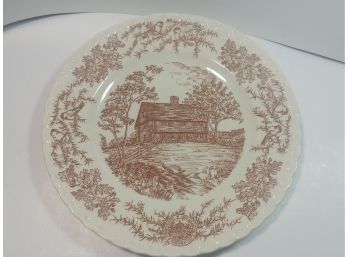 Vernon Kilns Commemorative Plate Of The Historic Topsfield, Massachusetts Parson Capen House