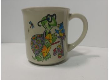 Vintage Japanese Turtle Character Coffee Mug