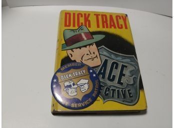 Dick Tracy Ace Detective Authorized Edition Book Mae Whitman Publishing Company With Pinback Button