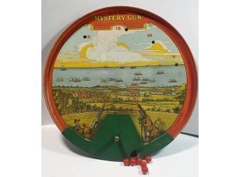 McDowell Manufacturing Company Number 55 'Mac' Mystery Gun Tin Lithographed  Marble Game