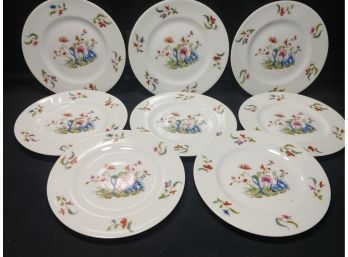 Set Of 8 Towle Royal Limoge China Madras Pattern Six And A Half Inch Luncheon Plates