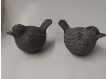 Two Pottery Birds