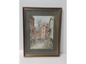 Framed Print Of Petergate Street York England By P.B. Rennison