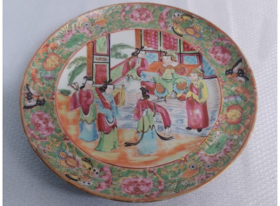 8 In Chinese Export Rose Mandarin Plate
