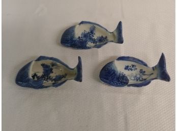 Group Of Three Canton Fish Dishes
