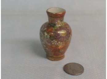 Signed Miniature Satsuma Vase