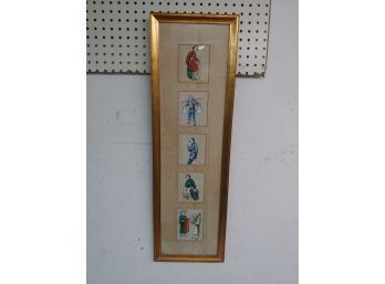 Series Of Framed Hand-painted Chinese Silks