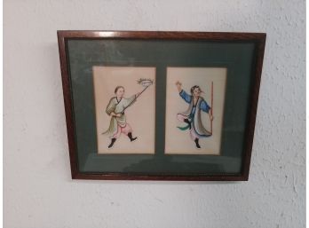 Two Framed Chinese Paintings On Silk