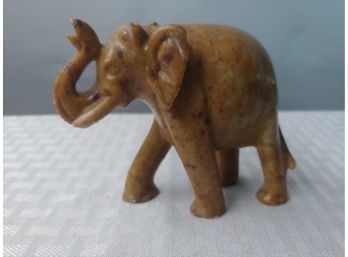 Carved Chinese Soapstone Figure Of Elephant