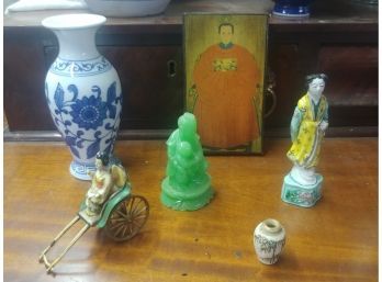 Group Of Six Decorative Asian Objects