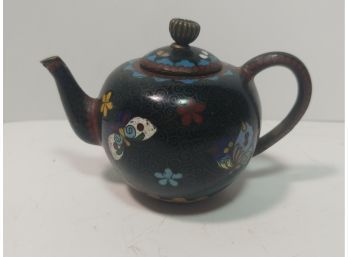 Miniature Chinese Cloisonne Enamel Teapot