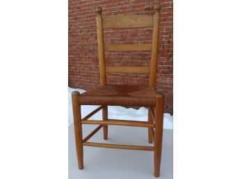 Oak Ladder Back Chair With Rush Seat