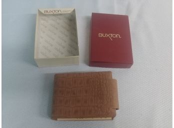 Old New Stock Buxton Leather Convertible Billfold