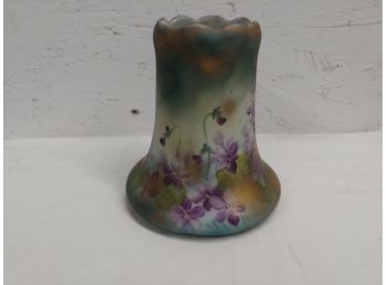 Hand-painted Nippon Porcelain Vase With Gold Accents