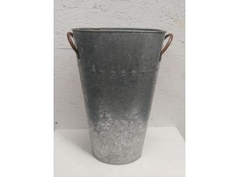 Two Handled Galvanized Flower Pail