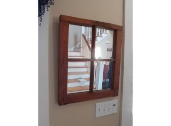 Decorative Pine Four Pane Window Mirror