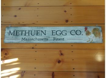 Folk Art Methuen Egg Company Hanging Sign