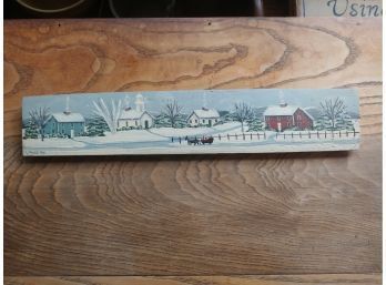 Hand-painted Barrel Stave Signed L Cronin