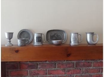Assorted Colonial Style Metalware To Include Signed Wilton And Duracast Pieces ( 8 Pieces In Total