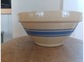 Blue Banded Mocha Mixing Bowl( Defect In The Bandit)