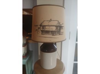 Stoneware Jug Lamp With Curiosity Shop Shade