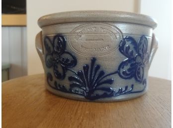 Beaumont Pottery  Floral Decorated Crock