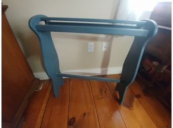Blue Painted Pine Quilt Rack