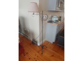 Adjustable Colonial Style Wrought Iron Floor Lamp