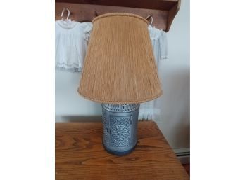 Pierced Tin Lantern Table Lamp